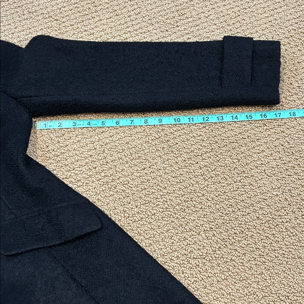 Sam Edelman A-line Textured Wool Blend Double Button Coat size 4 Black - Picture 17 of 17